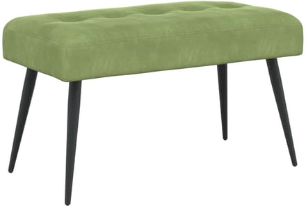 vidaXL - Bank - met - knopen - tufting - Lichtgroen - 80 - x - 40 - x - 46 - cm - fluweel