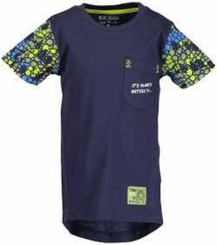 Blue Seven, jongens shirt Stay Wild, donkerblauw maat 128