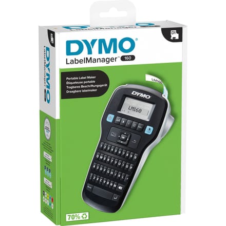 Labelprinter Dymo LabelManager 160 draagbaar qwerty 12mm zwart