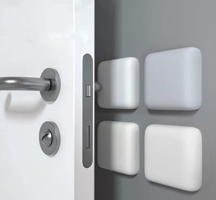 Repus - Siliconen Deurstopper - Deurbeschermer - Muurbescherming - Deurklink - Stoot rubber - Zelfklevend - Set van 2 - Grijs