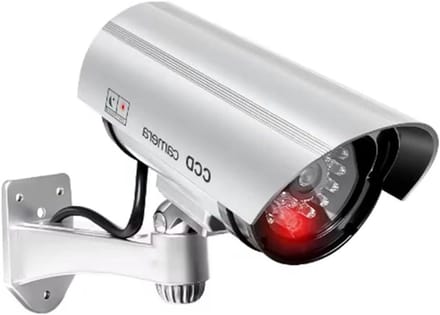 Nep Beveiligingscamera - Dummy Camera - Woning Beveiliging - Knipperend LED - Buiten Gebruik - Zilver