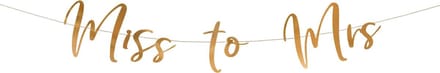 LetterBanner Miss to Mrs Rosegoud 18x76cm