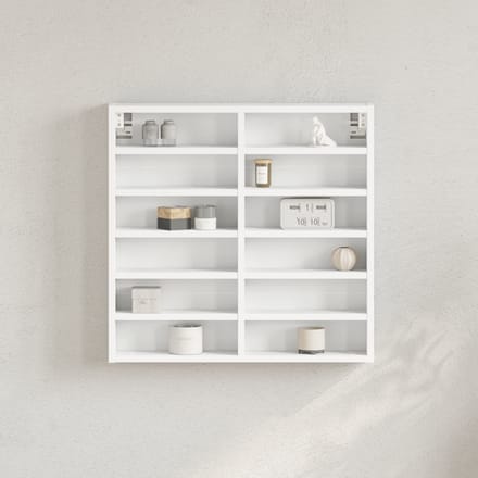 vidaXL - Vitrinekast - 60x8,5x58 - cm - bewerkt - hout - wit