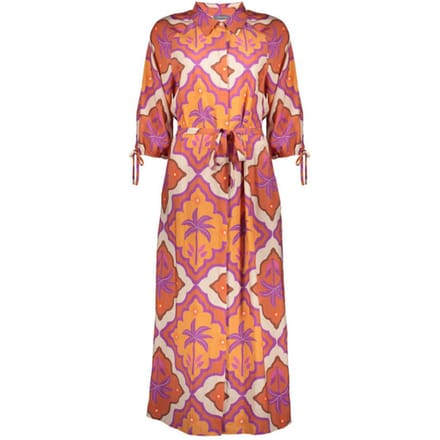 Geisha Dress Ecru/mango/purple Größe: S | Maxikleider Outlet | Damen | Braun