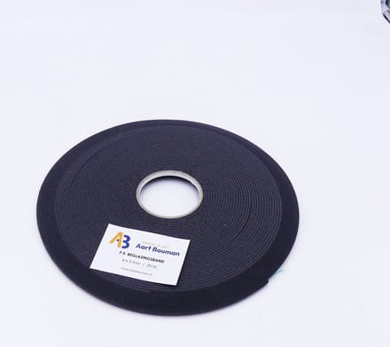 Glasband 6 x 3mm antraciet - rol 25m