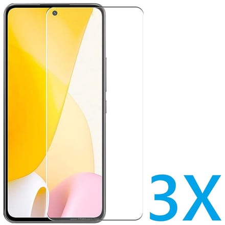 Glasplaatje Geschikt voor: Xiaomi Mi 12 Lite - 3x Screenprotector - screen protector - glas - bescherm - beschermglas