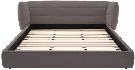 Vente-unique Bedframe stof grijs 140 x 200 cm