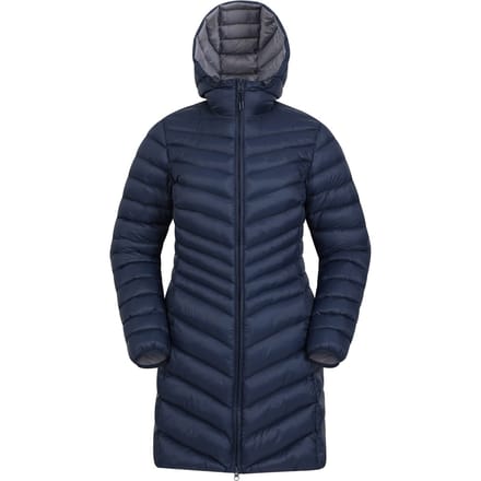 Mountain Warehouse Dames/Dames Florence lange gewatteerde jas (Marine)
