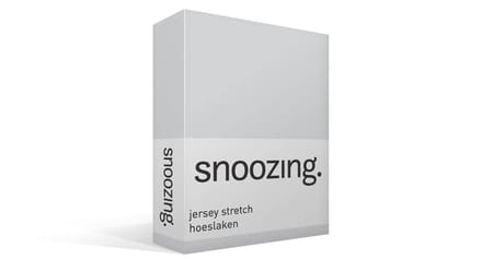Snoozing Jersey Stretch - Hoeslaken - Eenpersoons - 90/100x200/220 cm - grijs