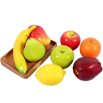 8-delige set Plastic Fruit Keuken Kunstmatig Nepvoedsel Display Huis Feest Decor Handwerk Levenssecht yellow