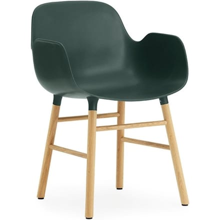Normann Copenhagen - Form fauteuil met houten frame - groen - eiken