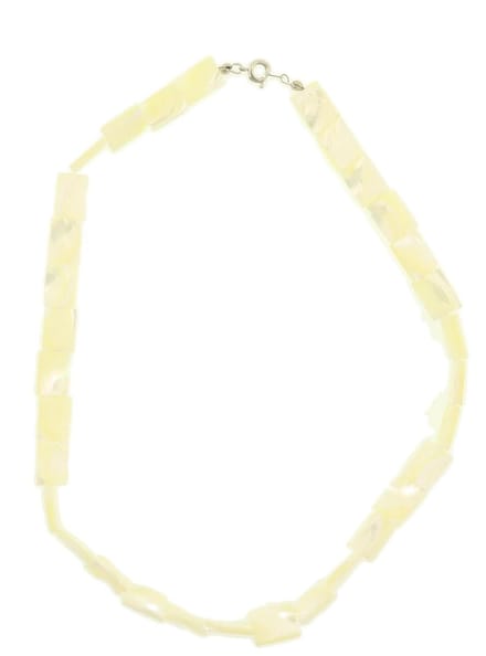 Behave® schelpen ketting wit crème kleur 44 cm - trendy mode-accessoire voor de zomer