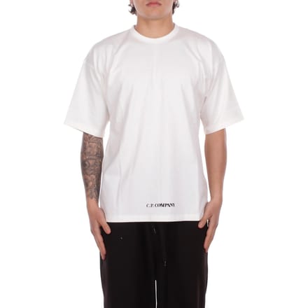 Cp Company T-shirt en Polo Gauze wit