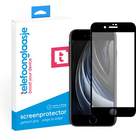 iPhone SE (2020) screenprotector gehard glas Edge to Edge