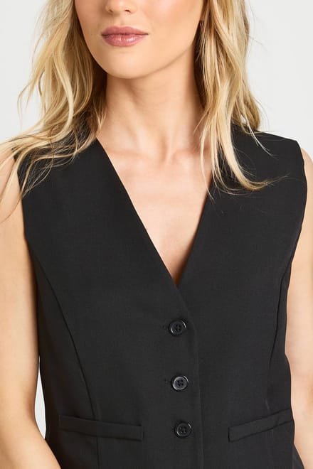boohoo Dames Petite Gilet Op Maat | Black | Maat: 10