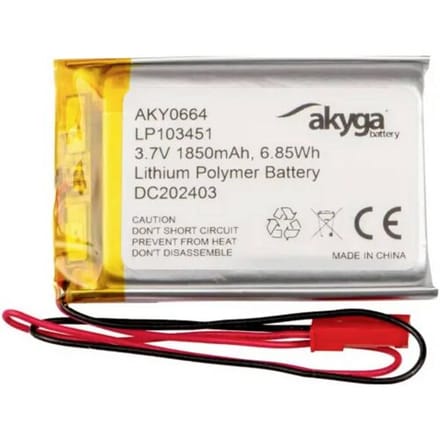 Akyga LP103451 Accupack Batterijgrootte: Speciaal LiPo 3.7 V 1850 mAh