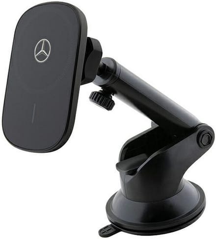Mercedes Silver Stars MagSafe 15W Induction Mount for Dashboard or Windshield - Black