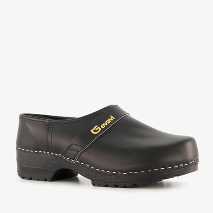 Gevavi Boston leren klompen zwart - Maat 44 - Clogs