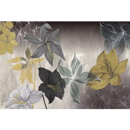 Bloemen behang grijs 2239-20 | Koop nu voordeling behang