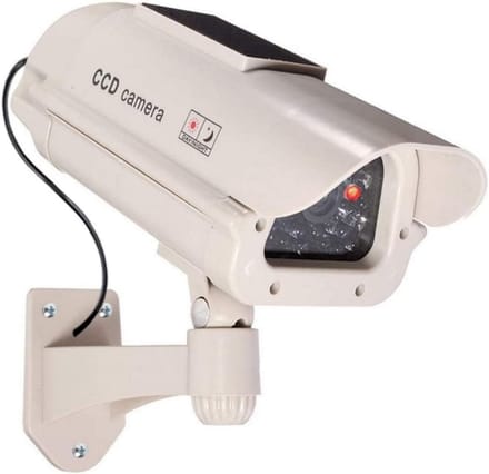 Dummy Camera - Nep Beveiliging - Afschrikken Indringers - Zonne-energie Knipperlicht - Groot Model - Wit