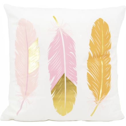 Gek op kussens! Sierkussen colorful feathers | 45 x 45 cm | katoen/polyester