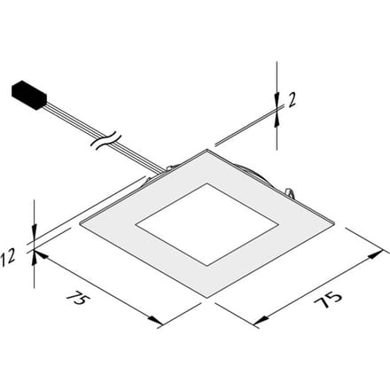 Hera LED meubelverlichting Dynamic FAQ 68 staal 3W CCT
