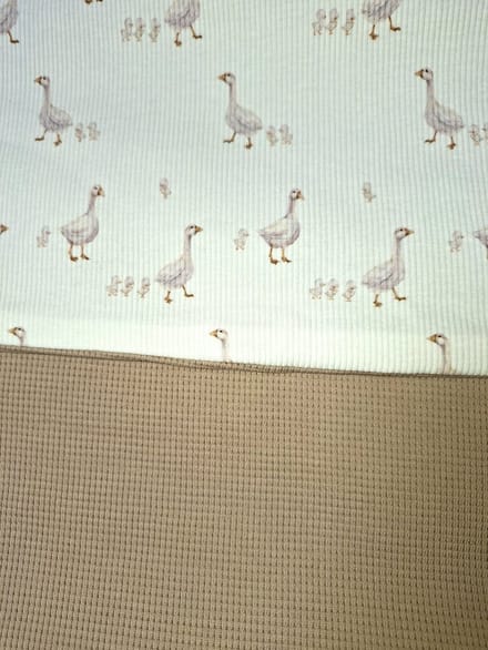 Oogappel Gansjes Deken Kinderwagen Wieg 60x80 cm-Donker Beige