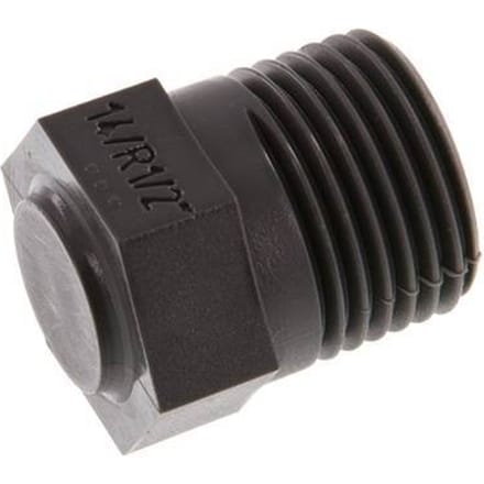 Plug R1/2'' PA 6 met Buitenzeskant 8bar [10 Stuks]