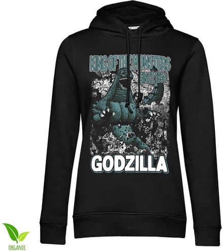 Godzilla Since 1954 Meisjes Dames Hoodie Zwart