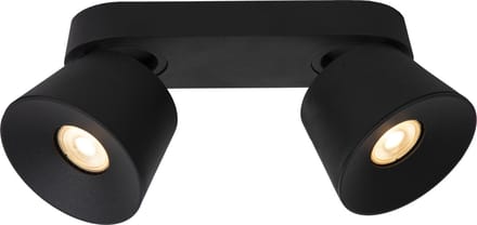 Lucide TRIGONO - Plafondspot (Plafondlamp) - 2xGU10 (MR16) - Zwart
