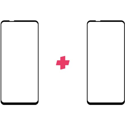 DuoPack: Samsung Galaxy A21s screenprotector gehard glas Edge to Edge
