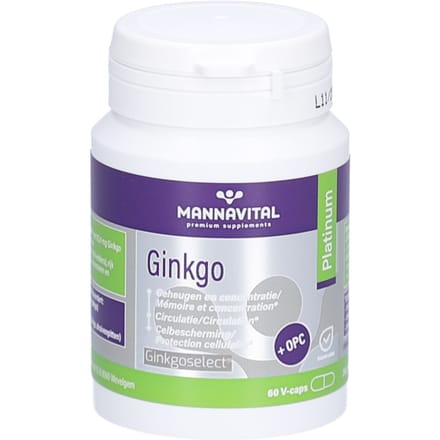 Mannavital Ginkgo Platinum (60 vega capsules)