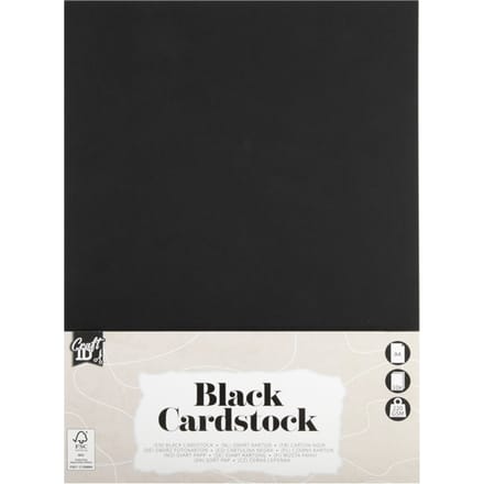 Hobbykarton zwart A4 10 Vellen - Karton A4 - 210x297 mm - 220 gr - Zwart