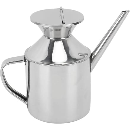 Bidon d'huile en acier inoxydable, récipient à huile polyvalent, bouteille distributrice d'huile pour sauce soja et vinaigre With Handle