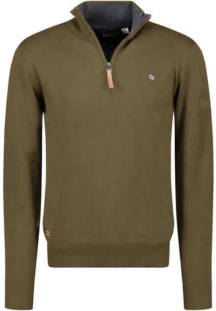 Geographical Norway Fregate Heren Trui Opstaande Kraag Kaki - S