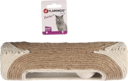 Flamingo Koker Met Ballen Chester - Kattenspeelgoed - 29x9.5 cm Bruin