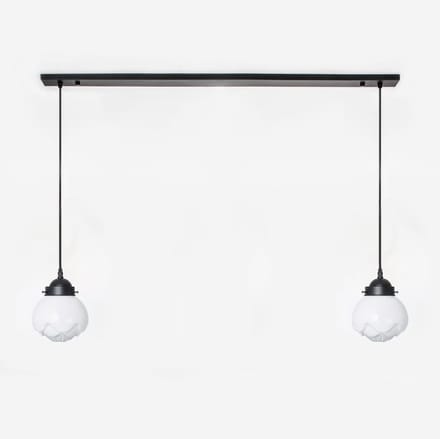 2 x Paeonia lampen aan plafondbalk Moonlight - Art Deco Trade