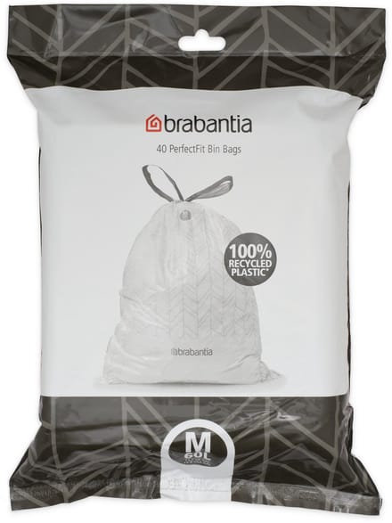 Brabantia PerfectFit Vuilniszakken - 60 l - Code M - 40 stuks