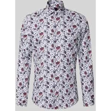 slim fit zakelijk overhemd van puur katoen