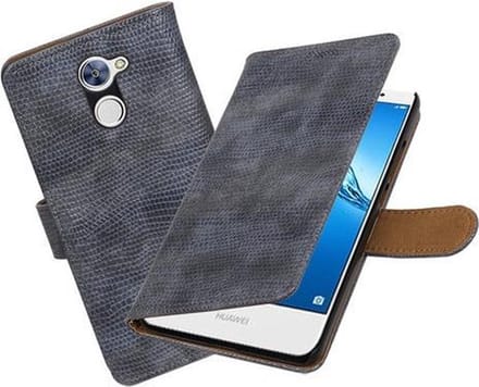 BestCases.nl Huawei Y7 / Y7 Prime Mini Slang booktype hoesje Grijs