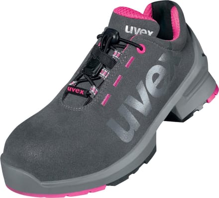 Uvex 1 Dames Halb-schoenen S2 85628 Grijs, Roze (85628)