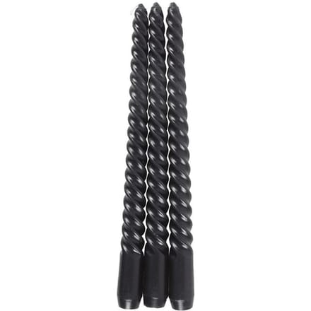 Iets Anders Donkere Romantiek Twist Kaars (Pak van 3) One Size zwart