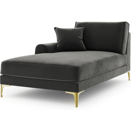 Chaise longue Madara links velvet | Mazzini Sofas