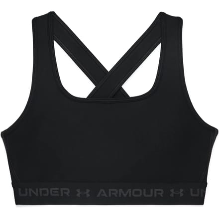 Under Armour Crossback Mid Bra-BLK Dames Sportbeha - Zwart - Jet Grijs
