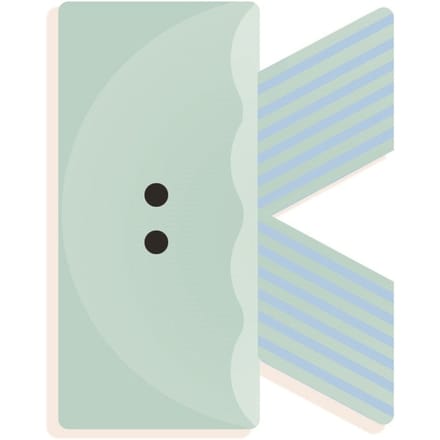 DJECO houten letter designed animal K