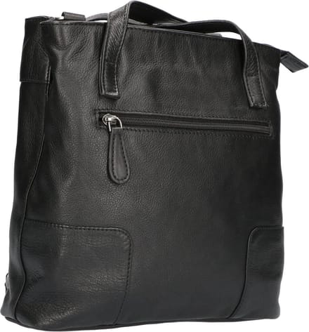 Leather Design Rugzak / Schoudertas Nappa Zwart