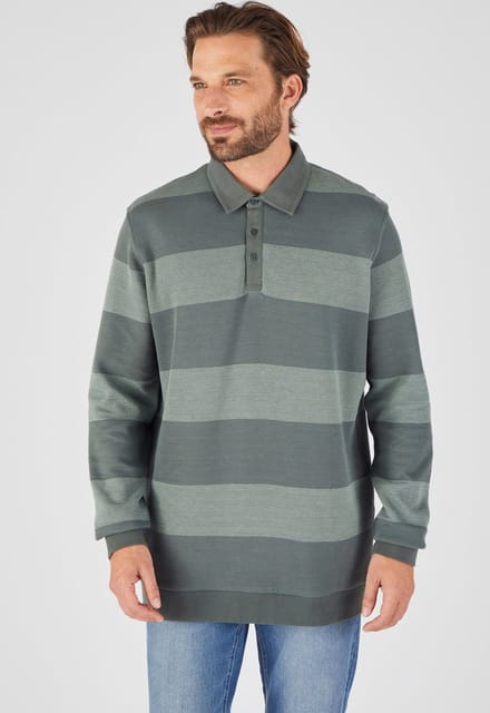 Damart - Gestreepte sweater in zuiver katoen - Heren - Groen - (94-101) M