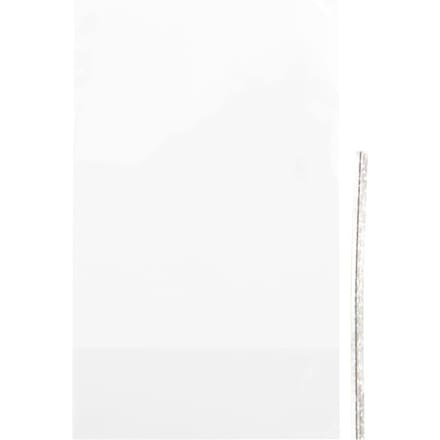 Zak met bodemvouw "Transparant" met sluitstrip - 9 x 15 cm
