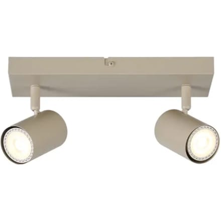 Lucide Opbouwspot Amigo - Taupe - 10cm - 2xgu10