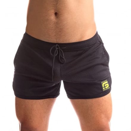 Sport Fucker - Jersey - Semi-transparante Mesh Short - Zwart XL